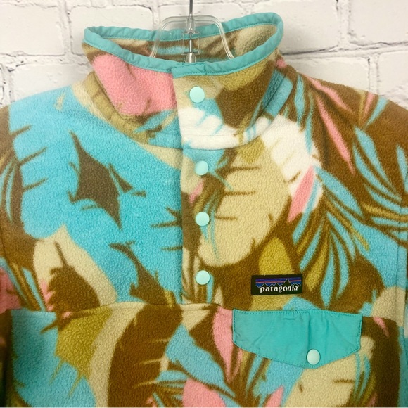 Patagonia Synchilla Snap-T Feather Dance Pullover Fleece Sz S - Picture 6 of 14